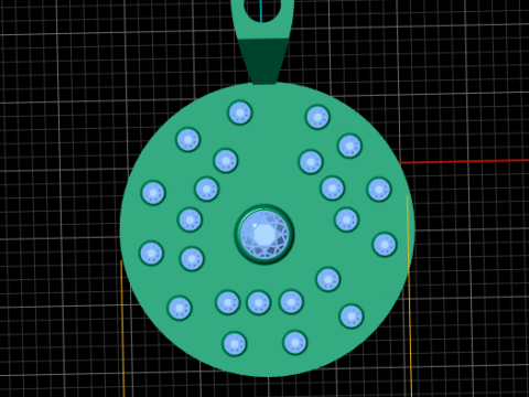 TRIANGLE DESIGN COIN PENDANT 3D PRINTABLE MODEL Model Cetak 3D