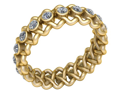 STYLISH FASHION RING 3D PRINTABLE MODEL 3D Print Model