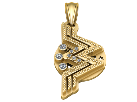 STAR WARS LOGO DESIGN PENDANT 3D PRINTABLE MODEL 3D प्रिंट मॉडल