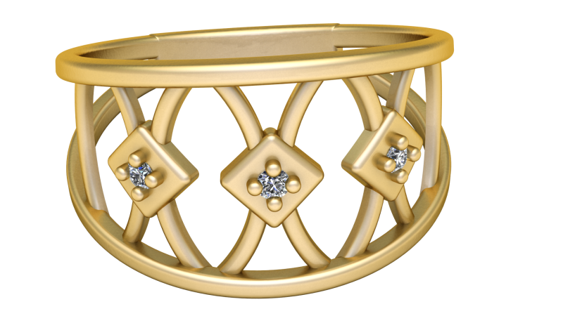 KENZO BAND GOLD RING 3D PRINTABLE MODEL Modello di stampa 3D .c4d .max .obj .3ds .fbx .stl .blend 
