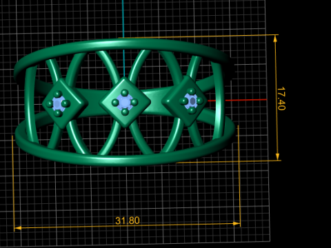 KENZO BAND GOLD RING 3D PRINTABLE MODEL Modello di stampa 3D