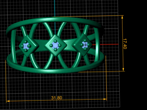 KENZO BAND GOLD RING 3D PRINTABLE MODEL 3D Print Model