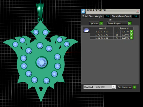 LUXURY SPINAL RUBY PENDANT 3D PRINTABLE MODEL 3D Print Model
