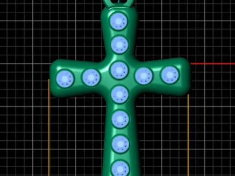 CHRIST DIAMOND CROSS PENDANT 3D PRINTABLE MODEL 3D Print Model