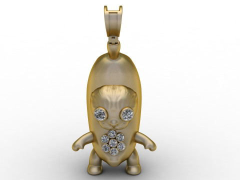 UNIQUE UGLY ANIMAL PENDANT 3D PRINTABLE MODEL 3D Print Model