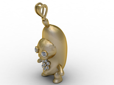 UNIQUE UGLY ANIMAL PENDANT 3D PRINTABLE MODEL Modello di stampa 3D