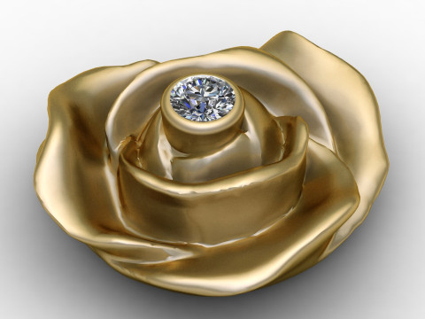 ROSE FLOWER SHAPE PENDANT 3D PRINTABLE MODEL 3D 打印模型