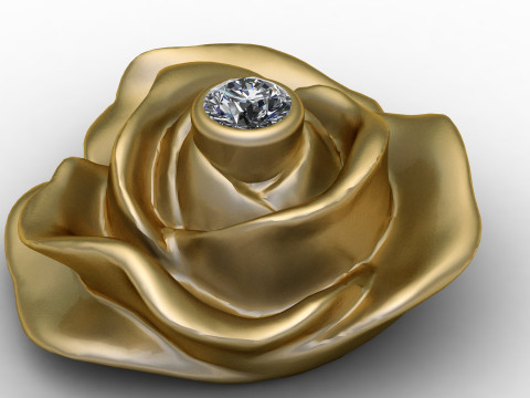 ROSE FLOWER SHAPE PENDANT 3D PRINTABLE MODEL 3D Print Model