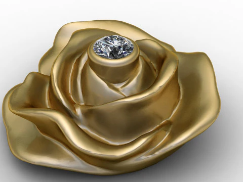 ROSE FLOWER SHAPE PENDANT 3D PRINTABLE MODEL 3D Print Model