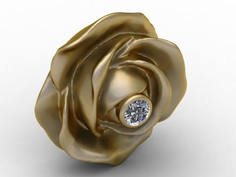 ROSE FLOWER SHAPE PENDANT 3D PRINTABLE MODEL 3D Print Model