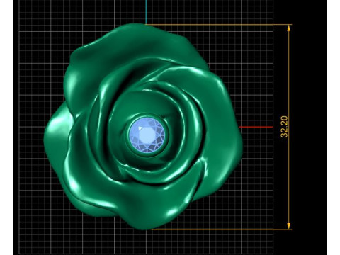 ROSE FLOWER SHAPE PENDANT 3D PRINTABLE MODEL 3D Print Model