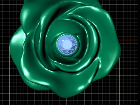 ROSE FLOWER SHAPE PENDANT 3D PRINTABLE MODEL 3D Print Model