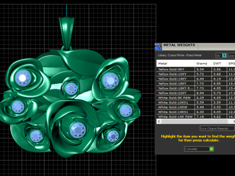 PRECIOUS FLOWER BOOKEY PENDANT 3D PRINTABLE MODEL 3D-Druckmodell