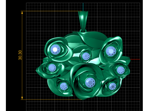 PRECIOUS FLOWER BOOKEY PENDANT 3D PRINTABLE MODEL 3D-Druckmodell