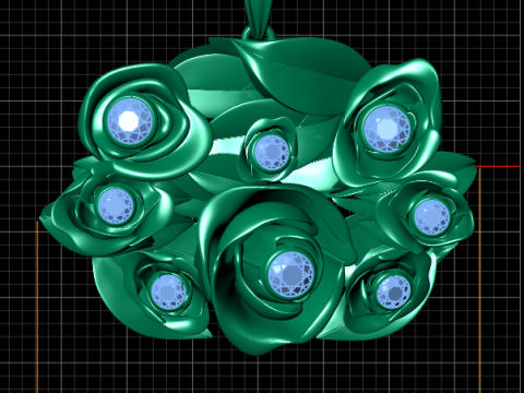 PRECIOUS FLOWER BOOKEY PENDANT 3D PRINTABLE MODEL 3D-Druckmodell