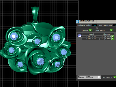PRECIOUS FLOWER BOOKEY PENDANT 3D PRINTABLE MODEL 3D-Druckmodell