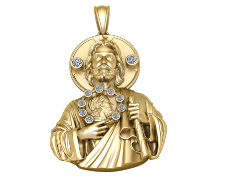 CHRIST GOD JESUS PENDANT 3D PRINTABLE MODEL Modello di stampa 3D