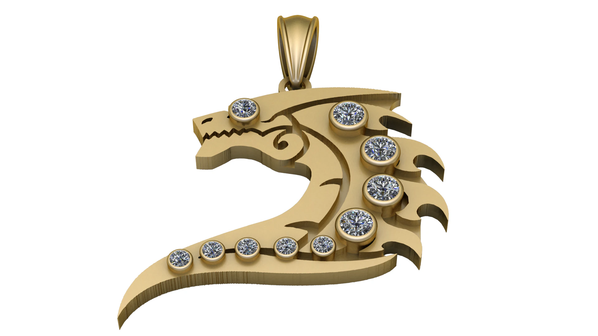 DANGEROUS FRAGON FACE PENDANT 3D PRINTABLE MODEL 3D Print Model .c4d .max .obj .3ds .fbx .stl .blend 