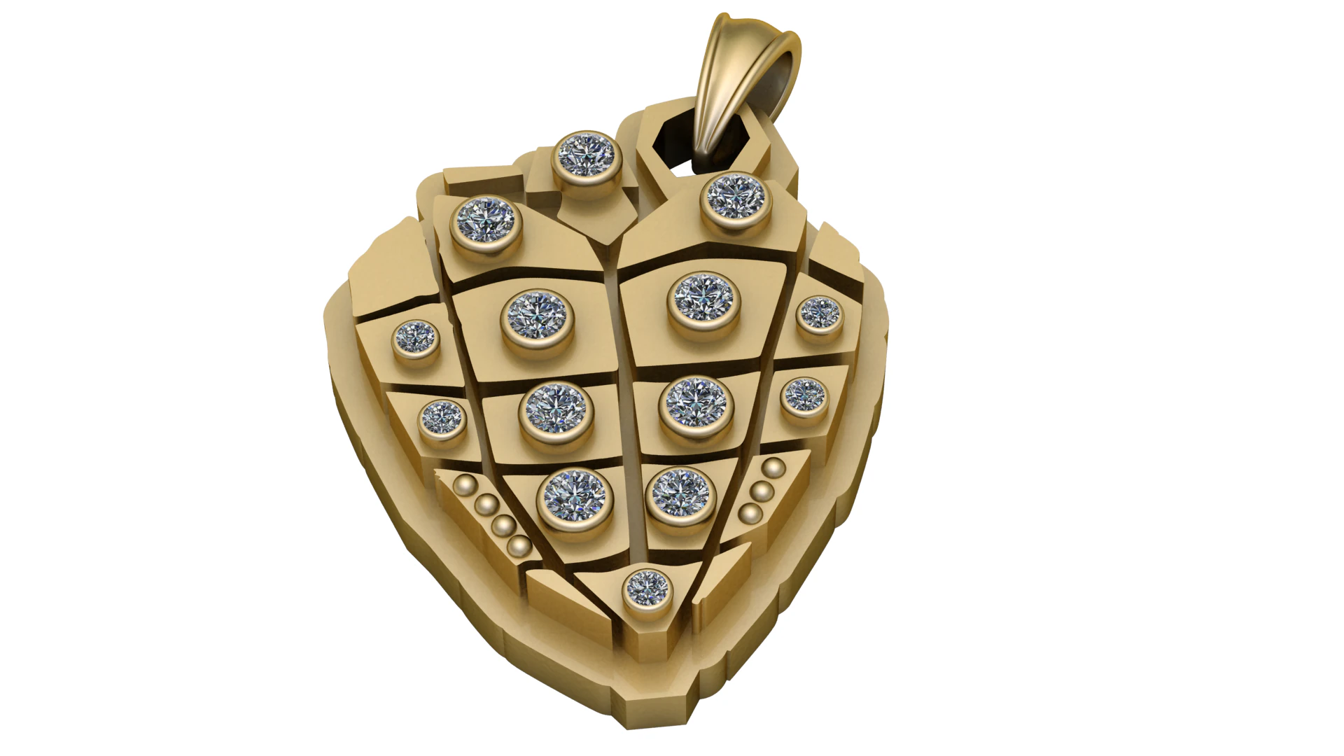 HEART SHAPE GRENADE PENDANT 3D PRINTABLE MODEL 3D Print Model .c4d .max .obj .3ds .fbx .stl .blend 