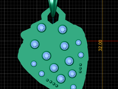 HEART SHAPE GRENADE PENDANT 3D PRINTABLE MODEL Modelo de Impressão 3D