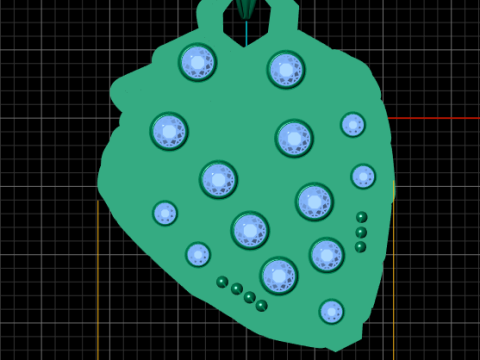 HEART SHAPE GRENADE PENDANT 3D PRINTABLE MODEL Modelo de Impressão 3D
