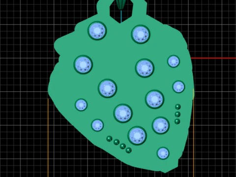 HEART SHAPE GRENADE PENDANT 3D PRINTABLE MODEL 3D Print Model