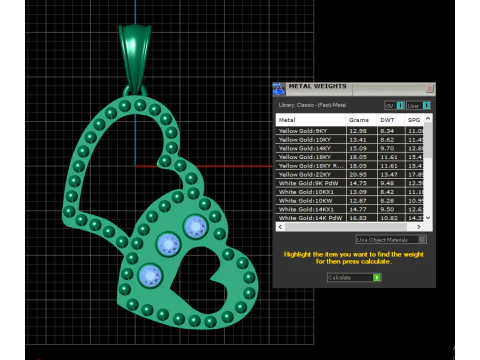 DOUBLE HEART SHAPE PENDANT 3D PRINTABLE MODEL 3D Print Model