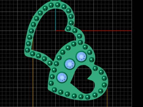 DOUBLE HEART SHAPE PENDANT 3D PRINTABLE MODEL Modello di stampa 3D