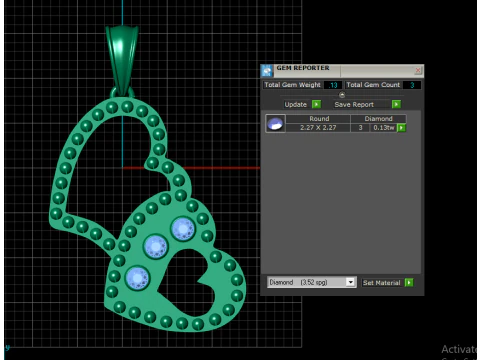 DOUBLE HEART SHAPE PENDANT 3D PRINTABLE MODEL 3D Print Model