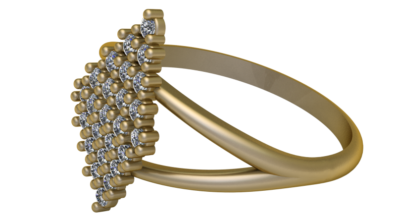 ELEGANT GOLDEN RING 3D PRINTABLE MODEL 3D प्रिंट मॉडल .c4d .max .obj .3ds .fbx .stl .blend 
