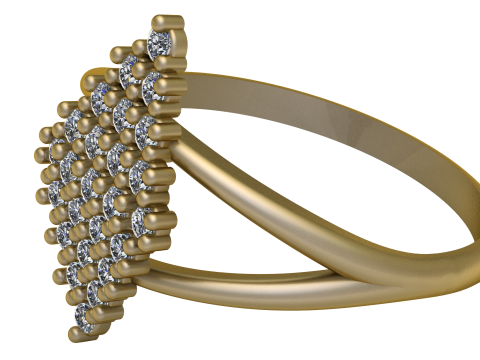ELEGANT GOLDEN RING 3D PRINTABLE MODEL 3D Print Model