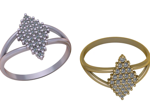 ELEGANT GOLDEN RING 3D PRINTABLE MODEL 3D Print Model