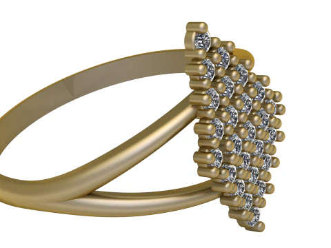 ELEGANT GOLDEN RING 3D PRINTABLE MODEL 3D Print Model