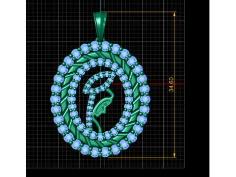 SMALL FLOWER COIN PENDANT 3D PRINTABLE MODEL 3D Baskı Modeli