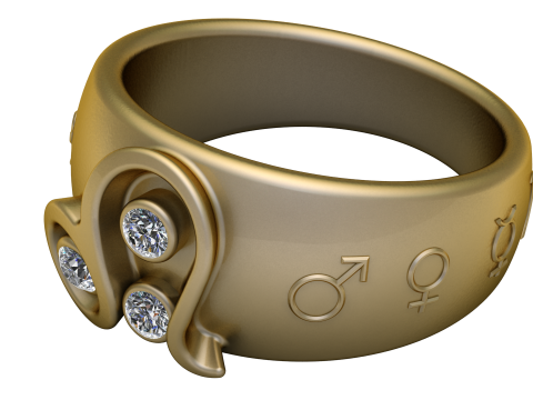SIMPLE GOLDEN LOCKET SET 3D print model PENDANT 3D-printmodel