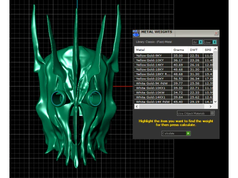 Sauron helmer PENDANT 3D PRINTABLE MODEL 3D Print Model