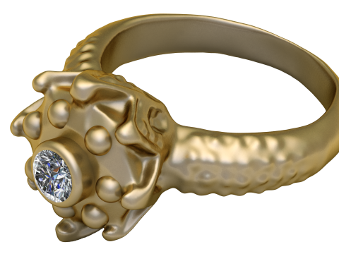 Cocktail fusion RING PENDANT 3D PRINTABLE MODEL 3D-Druckmodell