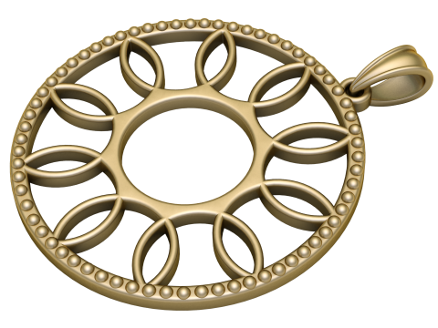 SARA GOLD PENDANT 3D PRINTABLE MODEL Modelo de Impressão 3D