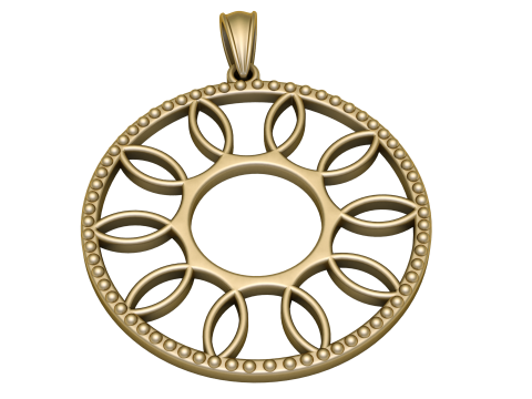 SARA GOLD PENDANT 3D PRINTABLE MODEL 3D-printmodel