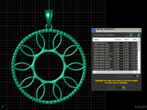 SARA GOLD PENDANT 3D PRINTABLE MODEL 3D Print Model
