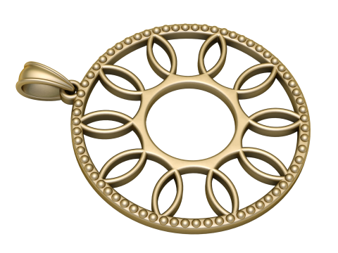 SARA GOLD PENDANT 3D PRINTABLE MODEL 3D-printmodel