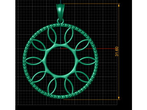 SARA GOLD PENDANT 3D PRINTABLE MODEL 3D Print Model
