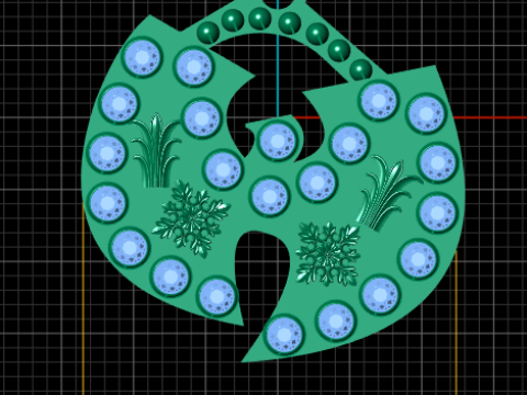 Iced out Rich PENDANT 3D PRINTABLE MODEL Modello di stampa 3D