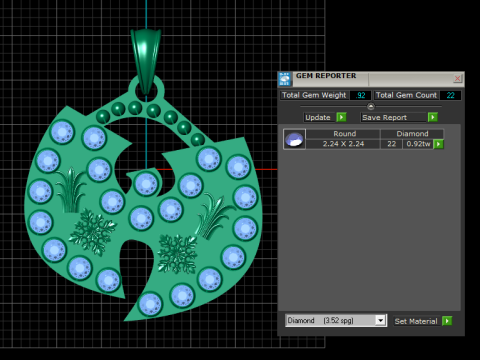 Iced out Rich PENDANT 3D PRINTABLE MODEL Modello di stampa 3D
