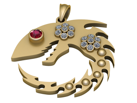 FISH NECKLACE PENDANT 3D PRINTABLE MODEL 3D Print Model