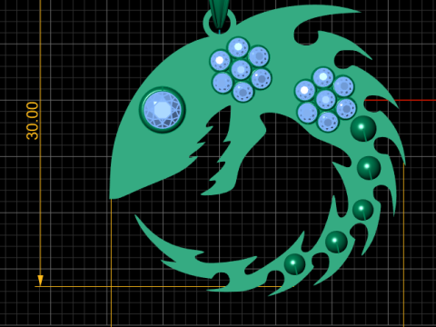 FISH NECKLACE PENDANT 3D PRINTABLE MODEL 3D Print Model