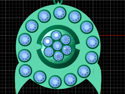 SWAROVSKI ROUNDED PENDANT 3D PRINTABLE MODEL 3D Print Model
