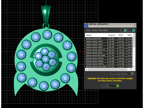 SWAROVSKI ROUNDED PENDANT 3D PRINTABLE MODEL 3D Print Model