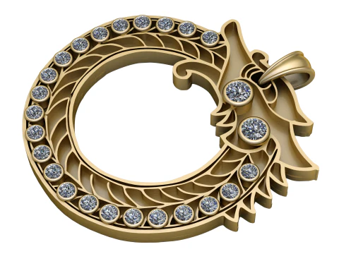 3D-ПІДВІСНА МОДЕЛЬ «ЗОЛОТИЙ ДРАКОН» ДЛЯ ДРУКУ 3D Принт Модель