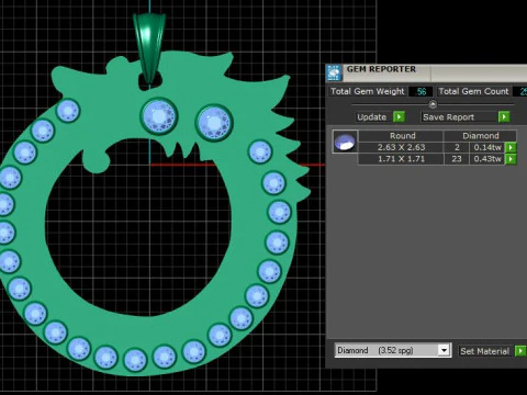 Golden Dragon PENDANT 3D PRINTABLE MODEL 3D Print Model